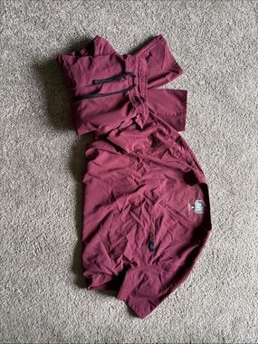 Wine colored Scrub Set - Straight Leg Bottoms